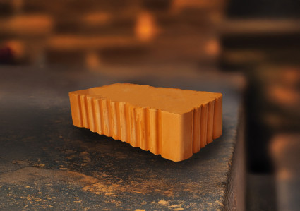 Кирпич полнотелый керамический рифленый